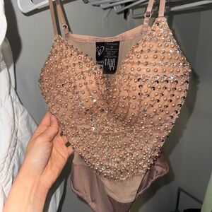 Windsor Nude Embellished Bodysuit